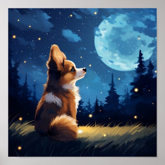 Niedlich Pembroke Welsh Corgi Poster (Vorne)