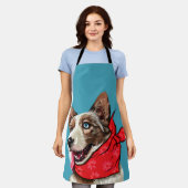 Niedlich Pembroke Welsh Corgi Schürze (Getragen)