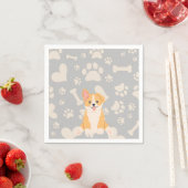 Niedlich Pembroke Welsh Corgi Serviette (Beispiel)