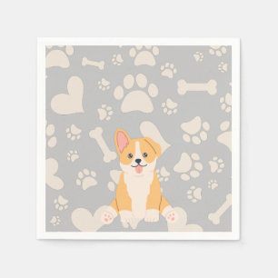 Niedlich Pembroke Welsh Corgi Serviette