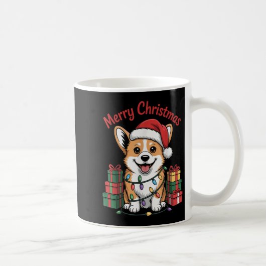 Niedlich Pembroke Welsh Corgi Weihnachts Funny Dog Kaffeetasse (Rechts)