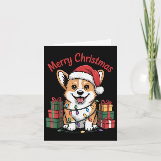 Niedlich Pembroke Welsh Corgi Weihnachts Funny Dog Karte (Vorderseite)