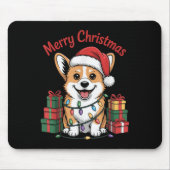 Niedlich Pembroke Welsh Corgi Weihnachts Funny Dog Mousepad (Vorne)