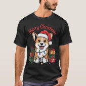 Niedlich Pembroke Welsh Corgi Weihnachts Funny Dog T-Shirt (Vorderseite)