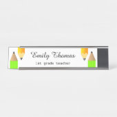 Niedlich Pencils Schule Lehrer Klassenzimmer Schreibtischnamensplakette (Vorderseite )