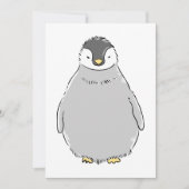 Niedlich Penguin Chick Einladung (Vorderseite)