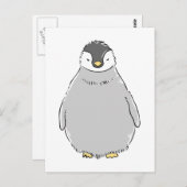 Niedlich Penguin Chick Postkarte (Vorne/Hinten)