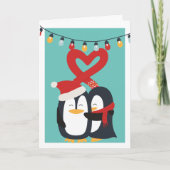 Niedlich Penguin Couple Personalisiert Weihnachten (Vorderseite)