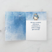 Niedlich Penguin Fun Animal Grandson Kinder Weihna Karte (Innenseite)
