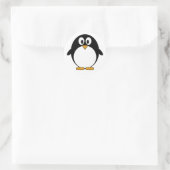 Niedlich Penguin Kawaii Cartoon Runder Aufkleber (Tasche)