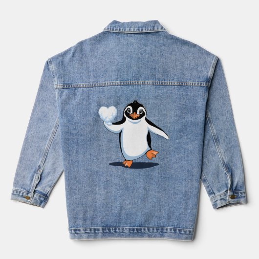 Niedlich Penguin Lover Jeansjacke (Rückseite)