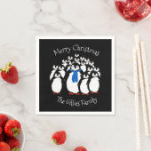 Niedlich Penguin Personalisierte Weihnachten Napki Serviette (Beispiel)