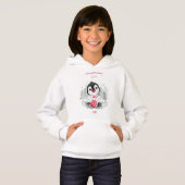 Niedlich Penguin Weihnachten Personalisiert Hoodie (Vorne ganz)