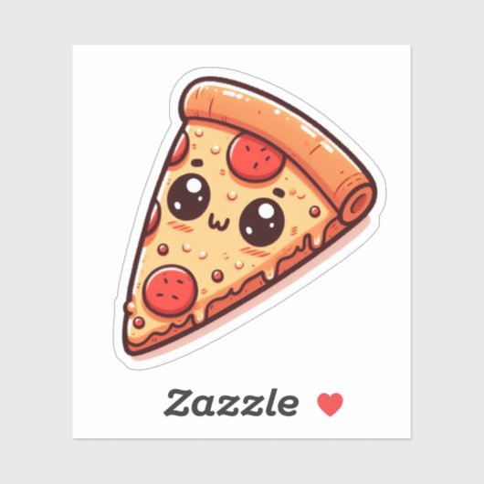 Niedlich Pepperoni Pizza Custom-Cut Vinyl Stickers Aufkleber (Blatt)