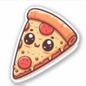 Niedlich Pepperoni Pizza Custom-Cut Vinyl Stickers Aufkleber (Vorderseite)