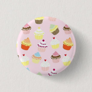 Niedlich Perfect Gorgeous Pink Cupcake      Button