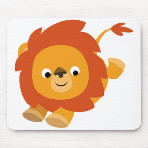 Niedlich Perky Cartoon Lion Mousepad