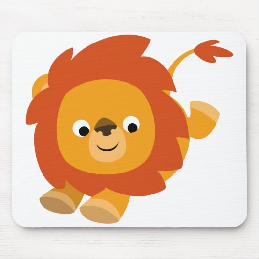 Niedlich Perky Cartoon Lion Mousepad (Vorne)
