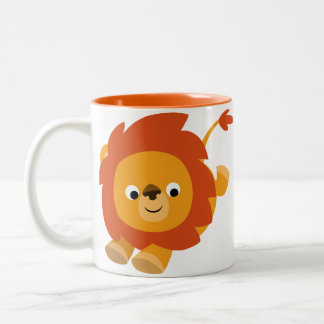 Niedlich Perky Cartoon Lion Tasse