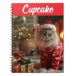 Niedlich Persian Cat Christmas Personalisiert Note Notizblock