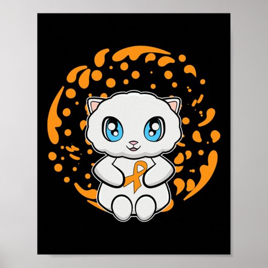 Niedlich Persische Katze Anime Kitten Leukämie Bew Poster (Vorne)