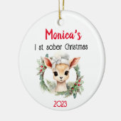 Niedlich Personalisierbare Bezeichnung & Sobriree  Keramik Ornament (Links)