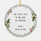 Niedlich Personalisierbare Bezeichnung & Sobriree  Keramik Ornament (Hinten)