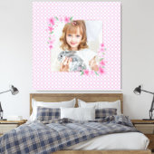 Niedlich Personalisiert ein Foto Rosa Leinwanddruck (Insitu (Schlafzimmer))