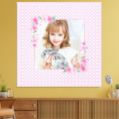Niedlich Personalisiert ein Foto Rosa Leinwanddruck (Insitu (Wohnzimmer))