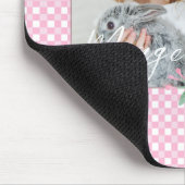 Niedlich Personalisiert ein Foto Rosa Mousepad (Ecke)