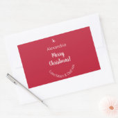 Niedlich Personalisiert frohe Weihnachten von Mama Rechteckiger Aufkleber (Umschlag)