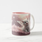 Niedlich Personalisiert Girly Pink Kitten Zweifarbige Tasse (VorderseiteRechts)