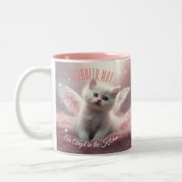 Niedlich Personalisiert Girly Pink Kitten Zweifarbige Tasse