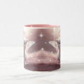 Niedlich Personalisiert Girly Pink Kitten Zweifarbige Tasse (Mittel)