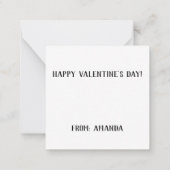 Niedlich Personalisiert Panda Valentine Mitteilungskarte (Rückseite)