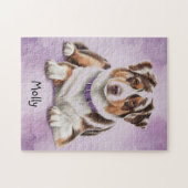 Niedlich Personalisierte australische Schäferhunde Puzzle (Horizontal)