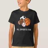 Niedlich personalisierte Sportfans T-Shirt (Vorderseite)