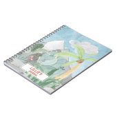 Niedlich Personalisierte Triceratops Dinosaur Jour Notizblock (Linke Seite)