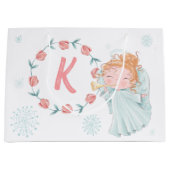 Niedlich Personalisierter Angel Große Geschenktüte (Vorderseite)