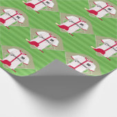 Niedlich Personalisierter Baseball Geschenkpapier (Ecke)