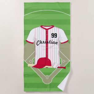 Niedlich Personalisierter Baseball Strandtuch