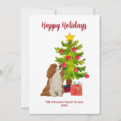 Niedlich Personalisierter Spaniel Weihnachten (Vorderseite)