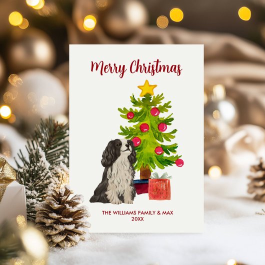 Niedlich Personalisierter Spaniel Weihnachten