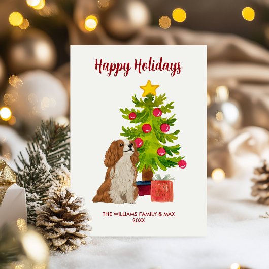 Niedlich Personalisierter Spaniel Weihnachten