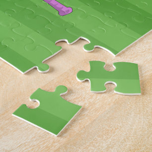 Niedlich Personalisiertes Baseball-Rosa Puzzle