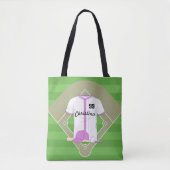Niedlich Personalisiertes Baseball-Rosa Tasche (Vorderseite)