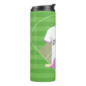 Niedlich Personalisiertes Baseball-Rosa Thermosbecher (Nach links gedreht)