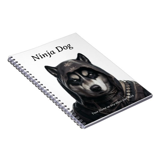 Niedlich Personalisiertes Ninja Dog Husky-Notebook Notizblock (Rechte Seite)