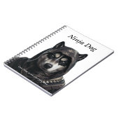Niedlich Personalisiertes Ninja Dog Husky-Notebook Notizblock (Linke Seite)