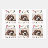 Niedlich Pet Foto Paws Liebe Joy Geschenkpapier Set (Vorderseite)